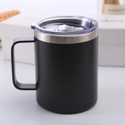 China New Stocked Arrive 12oz 14oz Double Wall Mug Stainless Steel Coffee Mug Vacuum Insulated Travel Mug With BPA Free Lid for sale