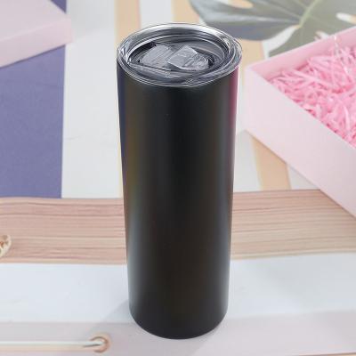 China Business Sports Double Walled Vacuum Insulated Skinny Tumblers 20 oz Stainless Steel Tumbler Thermo Mugs With Lid And Straw for sale