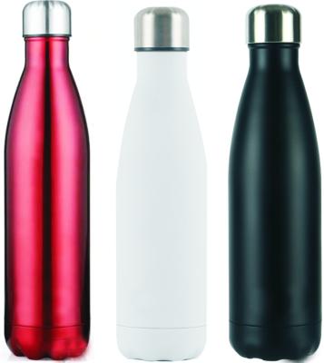 China PORTABLE 17oz 500ml High Quality Double Walled Vacuum Insulated Flask Stainless Steel Cola Shaped Water Bottle With Lid for sale