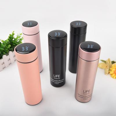 China Wholesale Smart Thermos Cup 17oz 500ml Stainless Steel Vacuum Insulated Water Bottle With Led Temperature for sale