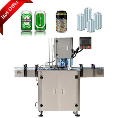 China Food Factory Automatic Promotion Metal Pop Can Sealing Canning Seaming Machine for sale