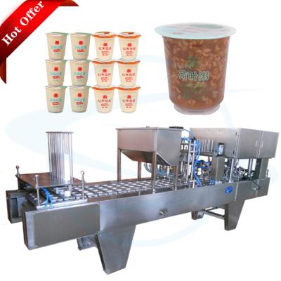 China Factory Food Machine Automatic Plastic Food Cup Filling And Sealing Packaging Machines For Water Juice Jam Liquid Yogurt for sale