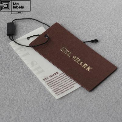 China Other Brand Logo Garment Swing Luxury Customized Printed Label With Logo Printing Garment Hang Tags for sale