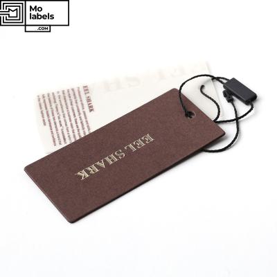 China Other China New Design Popular High Quality Garment Supplier Custom Clothing Paper Hangtag for sale