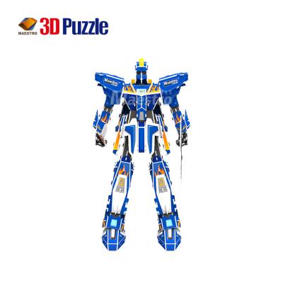 China Cartoon Toy Hot Selling 3D Robot Puzzle EPS Foam Cartoon Robot 3d Paper Model Toy for sale