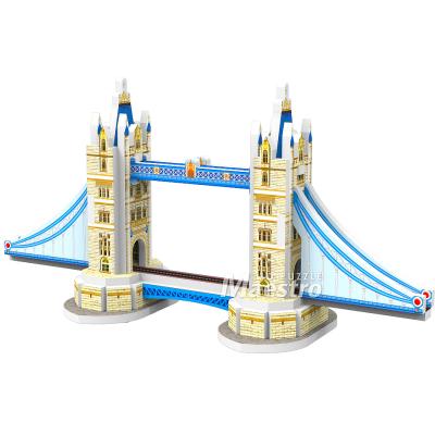 China Cartoon Toy Rompecabezas Architecture LondonTower Bridge 3D Puzzle Made in China for sale