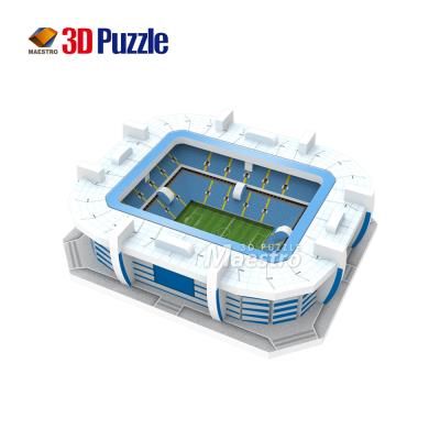 China Cartoon Toy Promotional Gift Football Stadium Model Toy DIY Toy Paper 3d Puzzle for sale