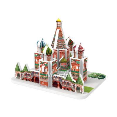 China Cartoon Toy St. Basil's Cathedral Mini World Architecture BCSI Toy 3D Paper Puzzle for sale