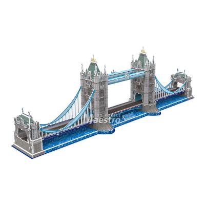 China Cartoon Toy Educational Toys EPS Foam 3D Puzzle Building Model Kits Tower Bridge For Kids And Adults for sale