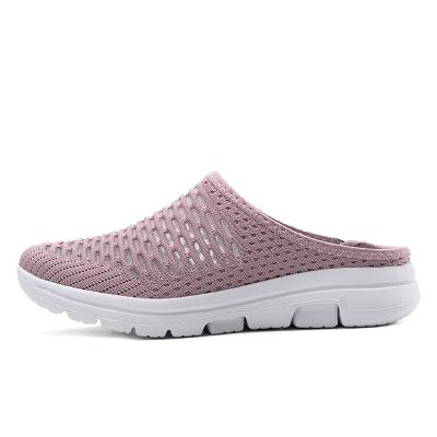 China 2022 new summer trend light fashion women's mesh lace mesh shoes large size women's half slippers China-made for sale