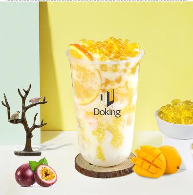 China 2022 Years Free Samples Low Fat Halal Hot Selling Fruit Flavor Wholesale Passion And Mango Crystal Ball Supplier For Boba Tea Shop for sale