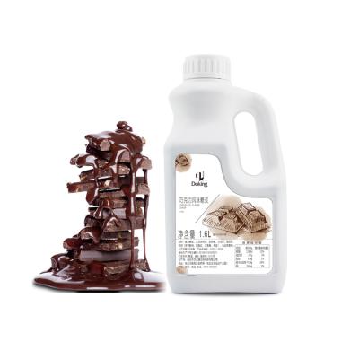 China Daily Drinks New Promotion 2021 Fine Quality Toppings High Quality Chocolate Puree Syrup For Cake for sale