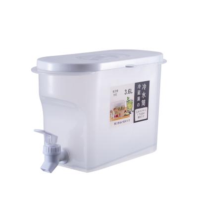 China Sustainable Cold Drink 3.6L Cold Water Kettle With Tap Large Capacity For Fruit Brewing Ice Drink for sale