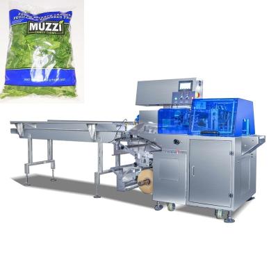 China Automatic Food Induction Bag Length Swapping Fresh Spinach Horizontal Packaging Vegetable Machine for sale