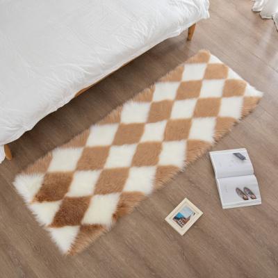 China Heavy Duty Home Contemporary Shaggy Rug Floor Blanket Rectangle Stain Decoration Faux Faux Wool Rug Super Soft Carpet for sale