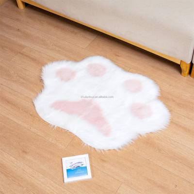 China Home Resistant Anti-slip Ultra Soft Shaggy Imitation Stain Decoration Door Mat Cartoon Prayer Rug Wool Rug for sale