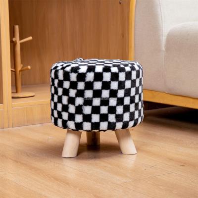 China Hot Selling Modern Style Stool Plush Stool Thickening Sponge Sponge Step Stool Modern Stool for sale