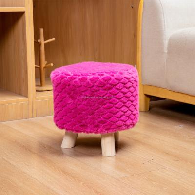 China Contemporary Rhombic Lattice Bar Stool Home Decoration Stool Makeup Chair Fashion Design Small Low Stool for sale