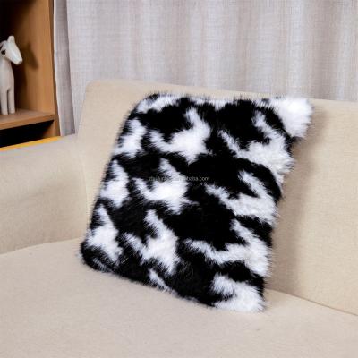 China New Plush Cushion Cover Non-Toxic Popular Luxury Fluffy Comfortable Cushion Cover Washable Square Tile Case for sale