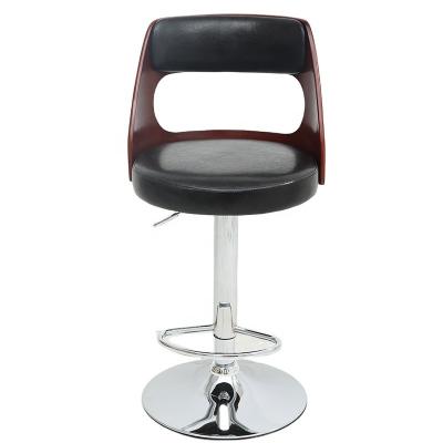 China Modern Traditional High Quality Commercial Leather Black Leather Swivel Height Adjustable Metal Stainless Steel PU Furniture Bar Stools Chairs for sale