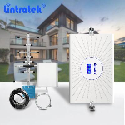 China Cell Phone Tri Band Lintratek Repeater celular 900 Signal Booster 1800 2100 MHz GSM Repeater 2g 3g 4g DCS Mobile Phone Signal Booster for sale