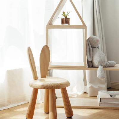 China JIAMUJIA Style Colorful Wooden Rabbit Light Modern Shape Kids Dining Chairs Party Event Kids Study Table Wooden Children's Chair for sale