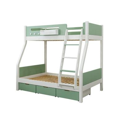 China JIAMUJIA Modern Beautiful Color Combination Bedroom Furniture Twin Bunk Beds Kids Children Kids Bunk Bed for sale