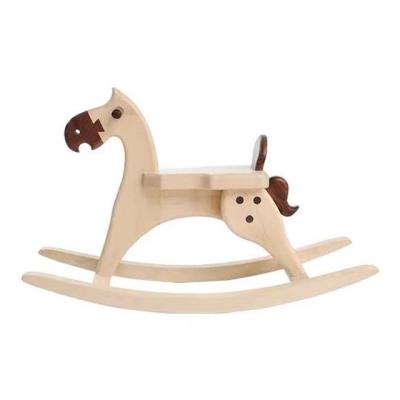 China Europe JIA MU JIA children's toys shake the horse maple and black walnut shake solid wood horse for sale