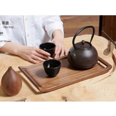 China Eco - Friendly China JIA MU JIA Solid Black Walnut Chinese Tea Tray Crafts for sale