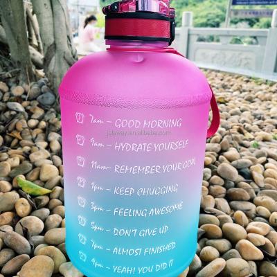 China Large Capacity PETG Handle Suction Spout Lid Matte Sports Gradient Plastic Material Portable Kettle Outdoor Hot Viable Water Bottles for sale