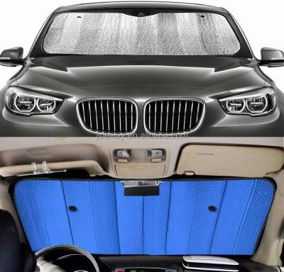 China Lowering Car Temperatures Car Front Window Shade Sun Shade Interior Sun Blocker Shade With Storage Pocket Durable Lowering Car Interior Temperatures for sale