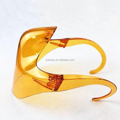 China Fashion Sunglasses Face Cover Transparent Screen Shield Shape To Clear Anti Fog Protective Masks Acrylic Safety Half Face Mask for sale