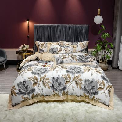 China Anti-Static Custom Photo Flower Printed Cheapest Chinese Comforter Set Wedding Bedding Sheets Queen Cotton Bedding Sets for sale