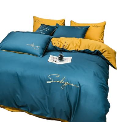 China Soft And Soft Washable Bedding Sheet Set Anti-static High Quality 100% Cotton Bedding Sets In Stock for sale