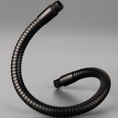 China Obstinate curves and directions 19inch gooseneck random factory wholesale price E-plating black micro flexible tube for sale