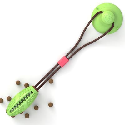 China Sucker Food Sustainable Pet Toy Dog Ball Pet Toy Drop Interactive Dog Toothbrush for sale