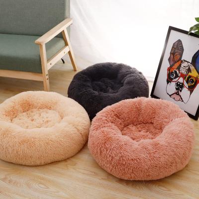 China Wholesale Stocked Luxury Washable Luxury Faux Large Long Fur Cat Dog Bed for sale