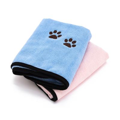 China Hot Selling Cheap Price Fiber Pet Towel Sustainable Pet Hanging Bathing Absorbent Towel for sale