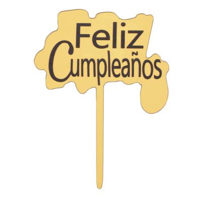 China Acrylic Cake Topper Happy Birthday Decoration Acrylic Birthday Party Supplies cumpleanos de feliz cake toppers decorations for sale