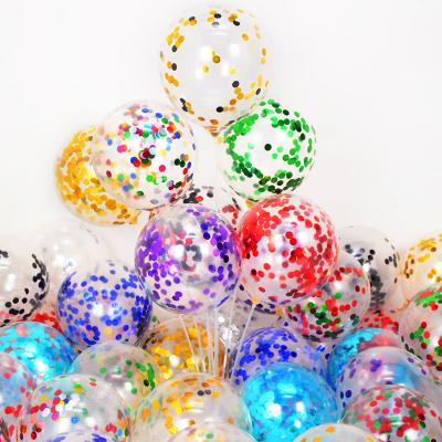 China Factory Wholesale Toy 12inch 2.8g Toy 12inch 2.8g Balloons Party Gift Multicolor Confetti Balloon Disc Sequin Transparent Party Supplies for sale