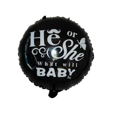 China Gift Toy Gift Toy 18inch Black It Or Foil Balloon For Gender Reveal Party Decor Baby Shower Theme Party Decorations Balloon Globos for sale