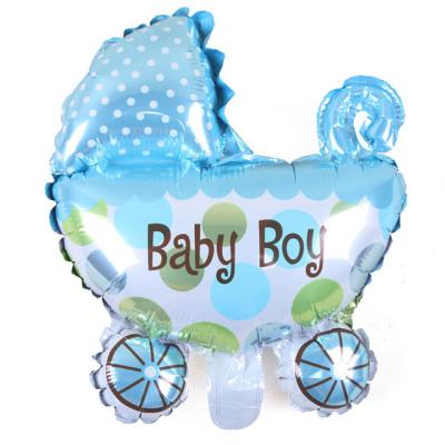 China Blue Gift Toy Baby Carriage Foil Balloon for Baby Shower 71x78cm HL-B0190 for sale