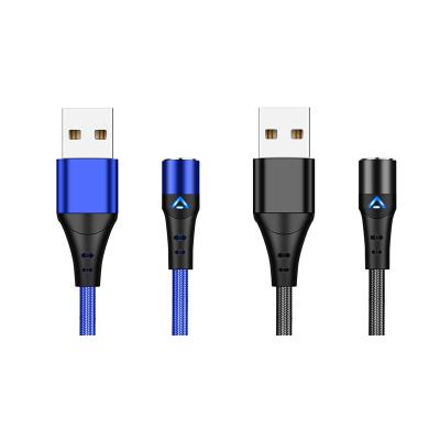 China 2021 Phone 2A Fast Charging USB Cable 360 ​​Degree Right Angle Ready To Ship 1M Magnetic Mobile Phone Cable Micro USB Magnetic Charging Type C Cable for sale