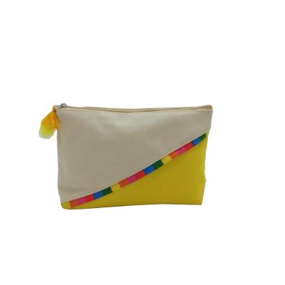 China Wholesale Fashion Custom Make Up Pouch With Tassel Women's Canvas Toiletry Bag for sale