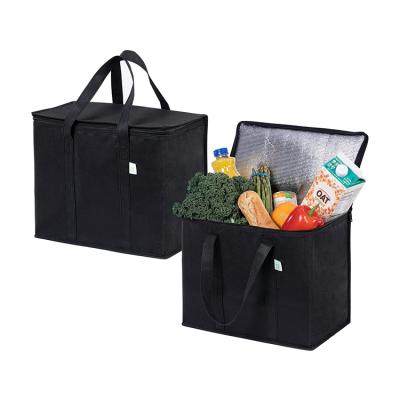 China Custom Reusable Thermal Bag Grocery Delivery Thermal Insulated Shopping Bag Logo Food Bag Thermal Insulated Bag for sale