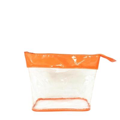 China Wholesale Transparent Waterproof Moistureproof PVC Cosmetic Clear Storage Wash Toiletry Makeup Plastic Bags for sale