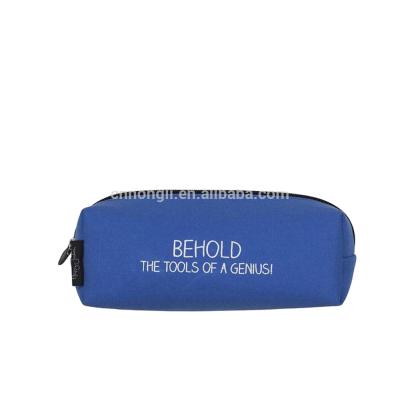 China Cheap Custom Statinoery Logo Print Polyester Zipper Pencil Pouch For School Kids for sale