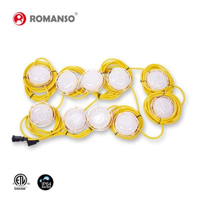 China Industrial Led String Lights Work New 50/100Ft Temporary 80W String Lights Sale 5 Years Warranty Led String Lights Work 18/16/12 for sale