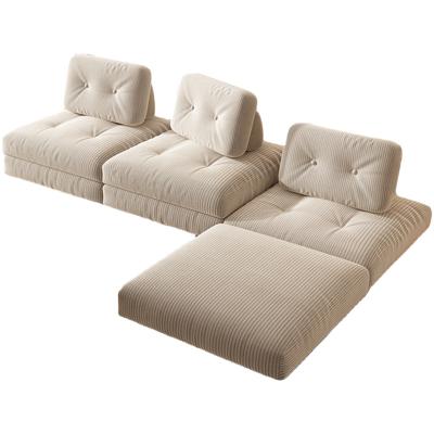 China Removable Cover Family Living Room Sofa Modern Modular Cofa Sectional Small Couch Lounge Fashion Different Shape Velvet Sofa Set for sale