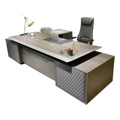 China Convertible Commercial Furniture Office Table Set Modern Luxury Boss Wood Executive L Shaped Desk for sale